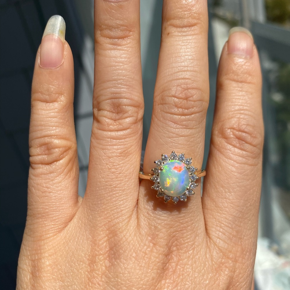 Opal And Diamond Ring.. Authentic - image 4